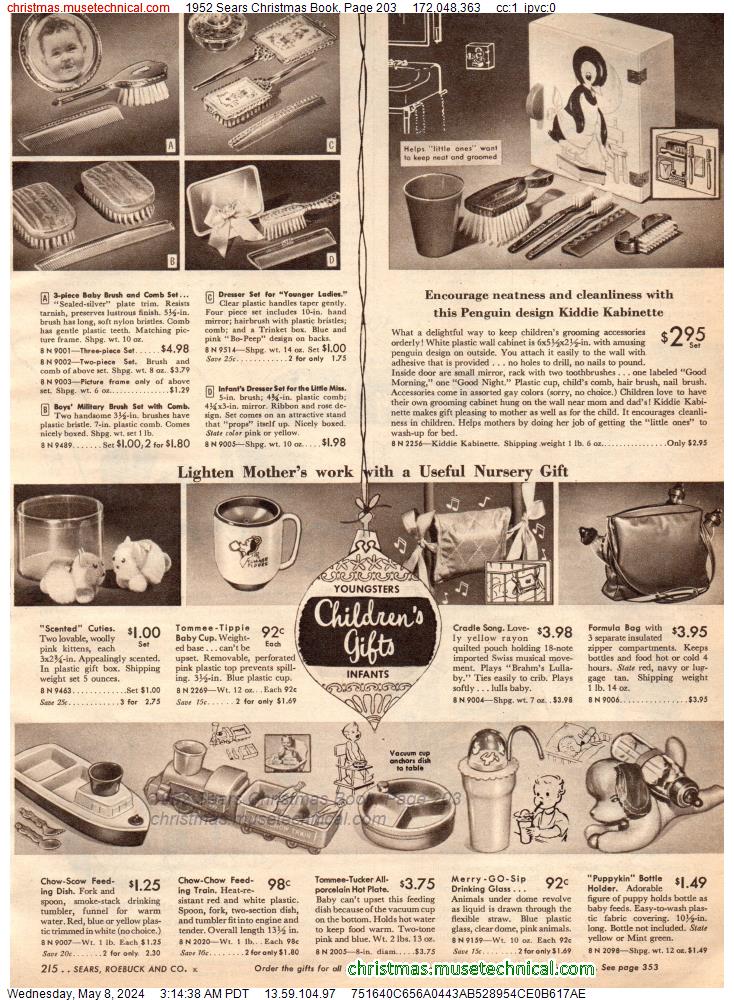 1952 Sears Christmas Book, Page 203