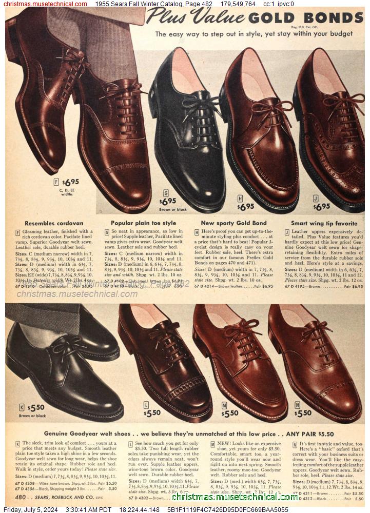 1955 Sears Fall Winter Catalog, Page 482