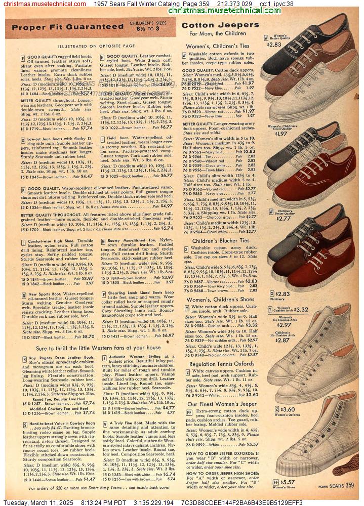 1957 Sears Fall Winter Catalog, Page 359