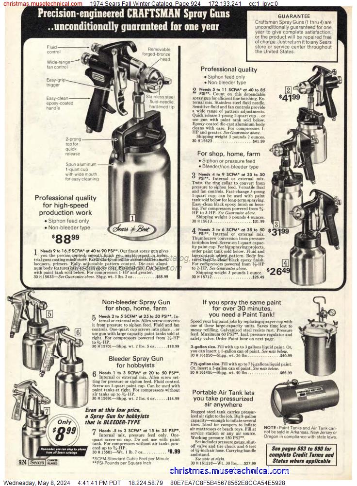1974 Sears Fall Winter Catalog, Page 924