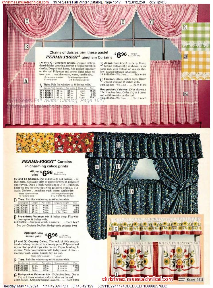 1974 Sears Fall Winter Catalog, Page 1517