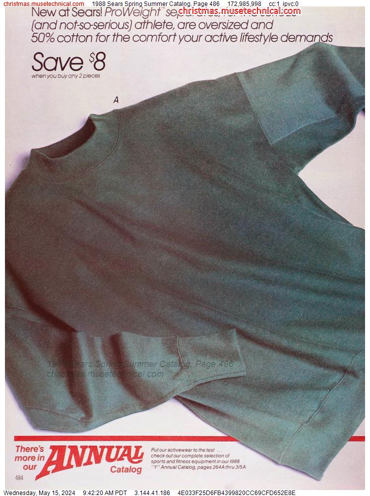 1988 Sears Spring Summer Catalog, Page 486