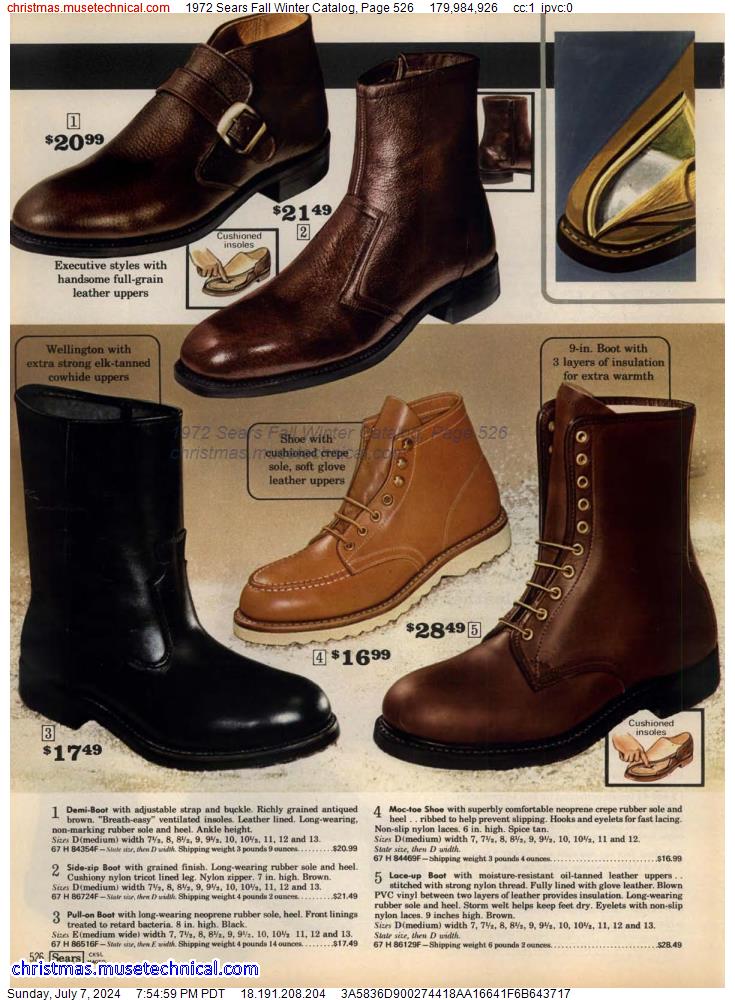 1972 Sears Fall Winter Catalog, Page 526