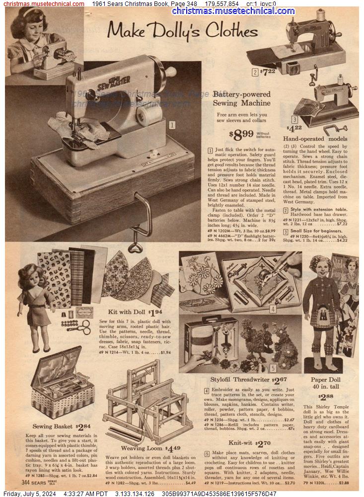 1961 Sears Christmas Book, Page 348