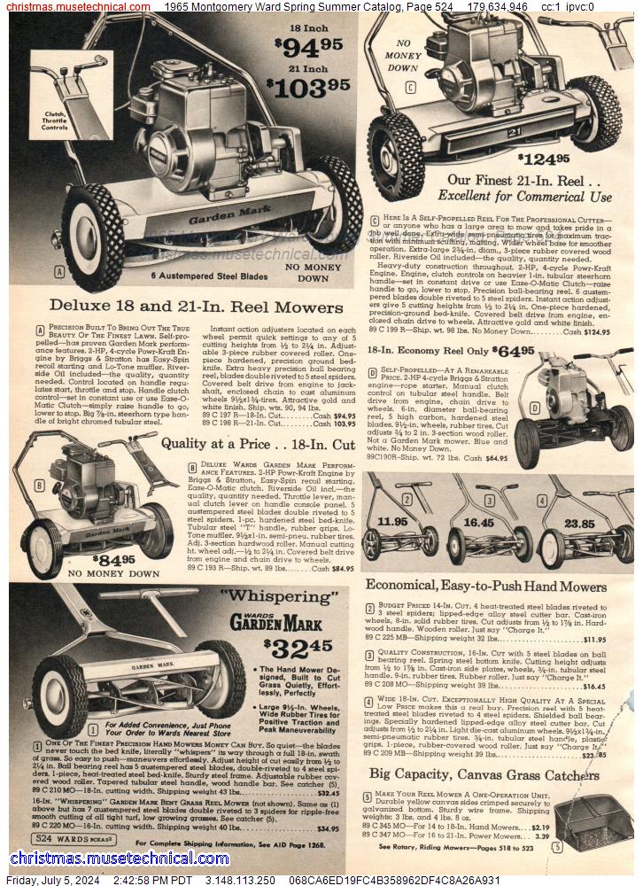 1965 Montgomery Ward Spring Summer Catalog, Page 524