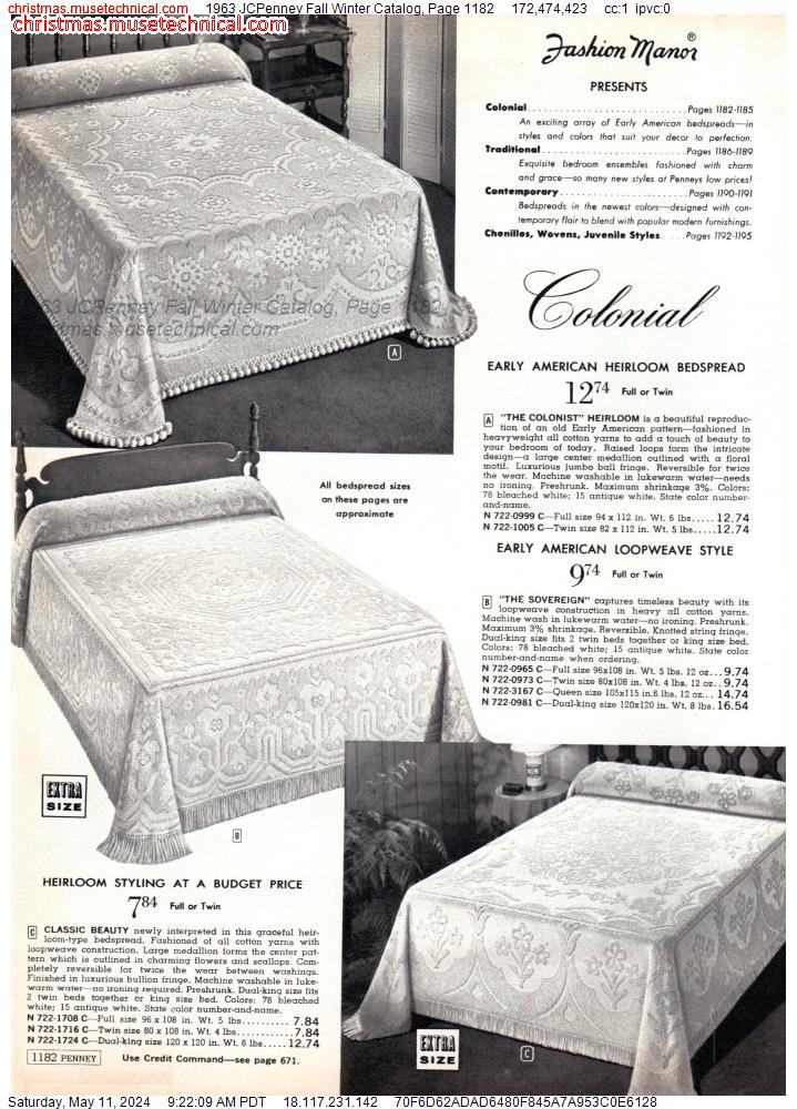 1963 JCPenney Fall Winter Catalog, Page 1182