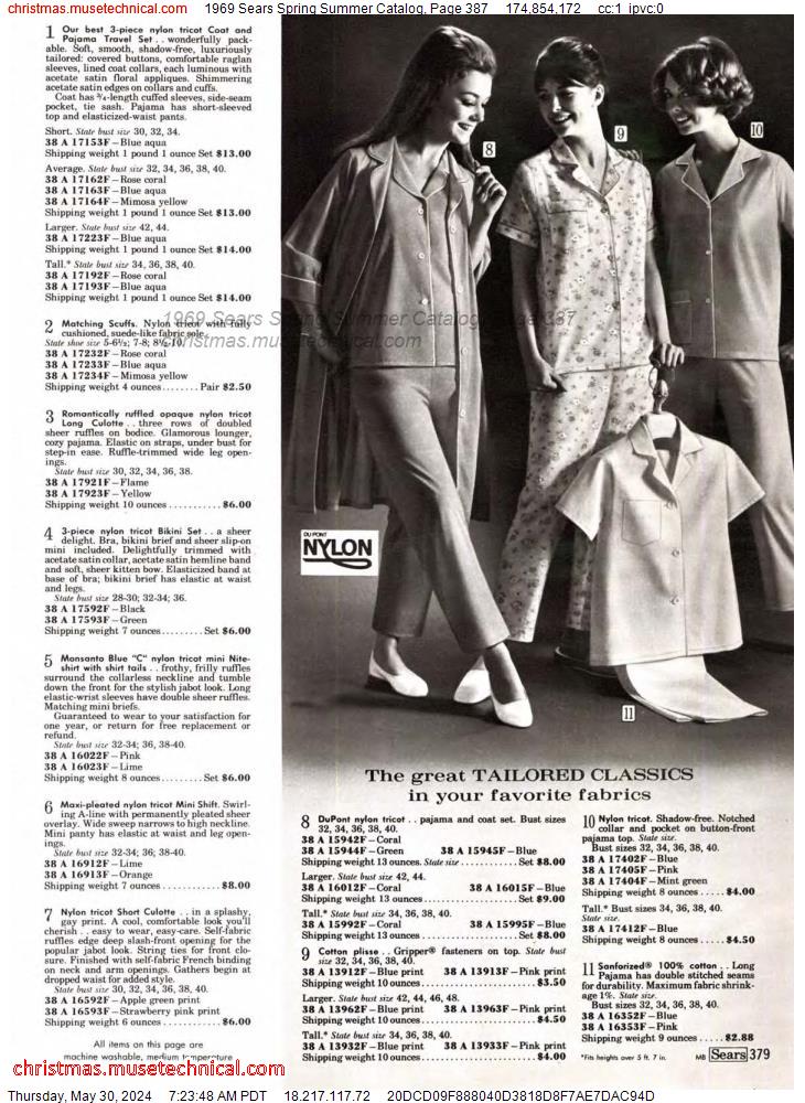 1969 Sears Spring Summer Catalog, Page 387