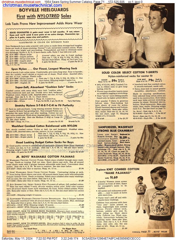 1954 Sears Spring Summer Catalog, Page 71