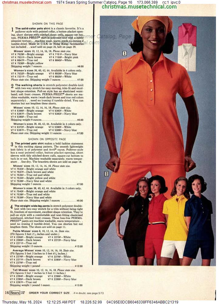 1974 Sears Spring Summer Catalog, Page 16