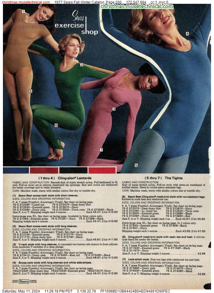 1977 Sears Fall Winter Catalog, Page 200