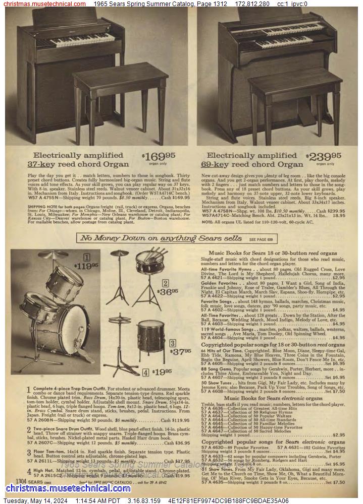 1965 Sears Spring Summer Catalog, Page 1312