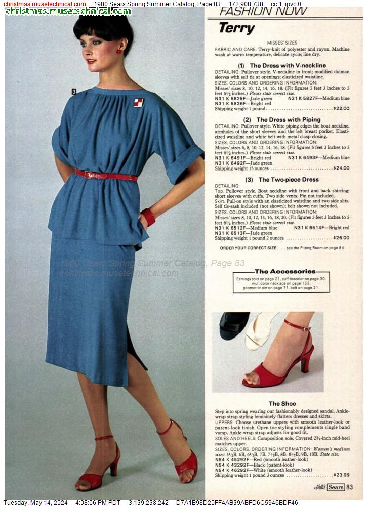 1980 Sears Spring Summer Catalog, Page 83