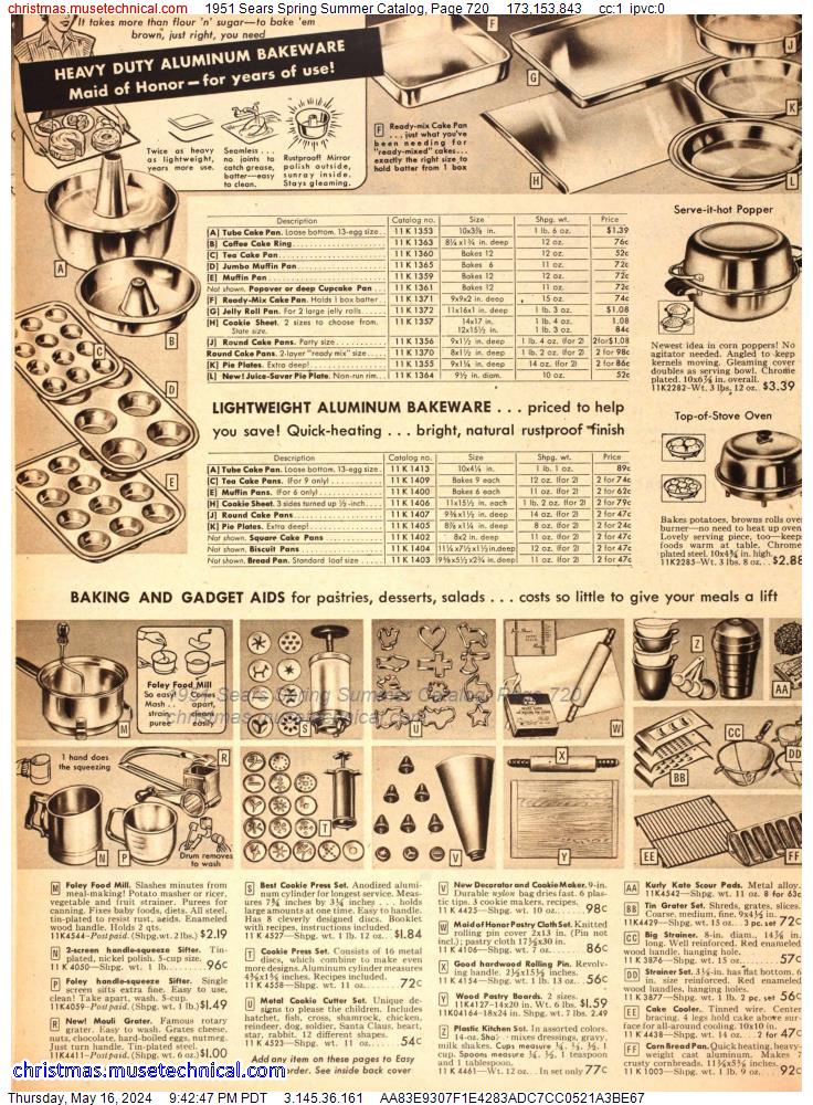 1951 Sears Spring Summer Catalog, Page 720