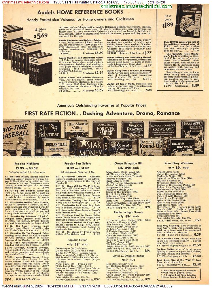 1950 Sears Fall Winter Catalog, Page 895