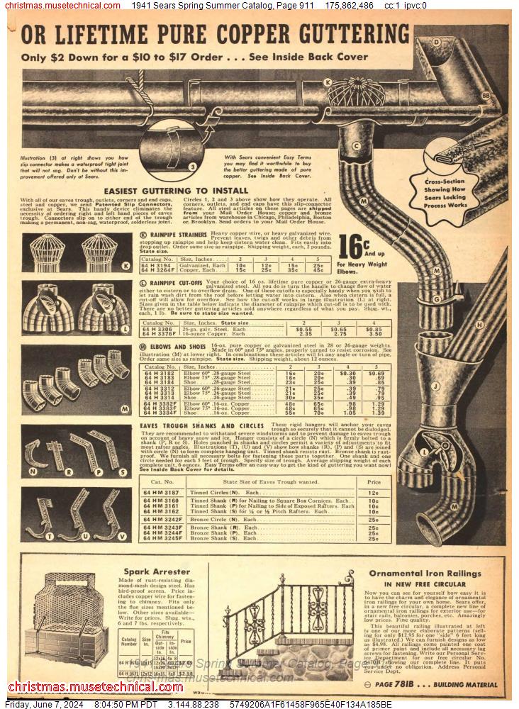 1941 Sears Spring Summer Catalog, Page 911