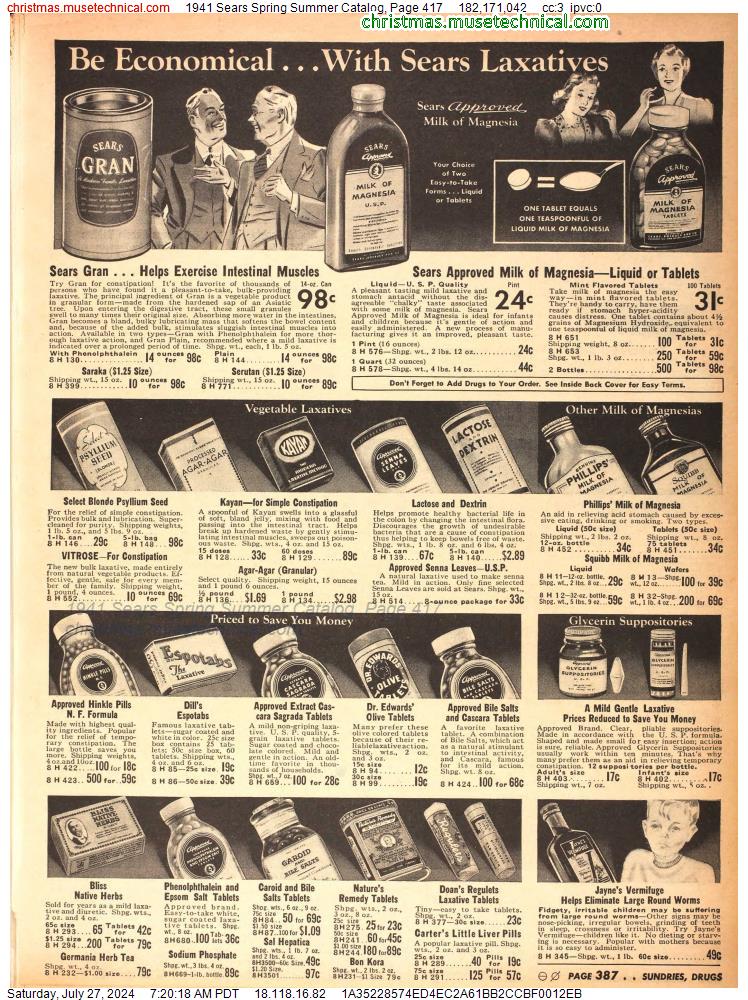 1941 Sears Spring Summer Catalog, Page 417