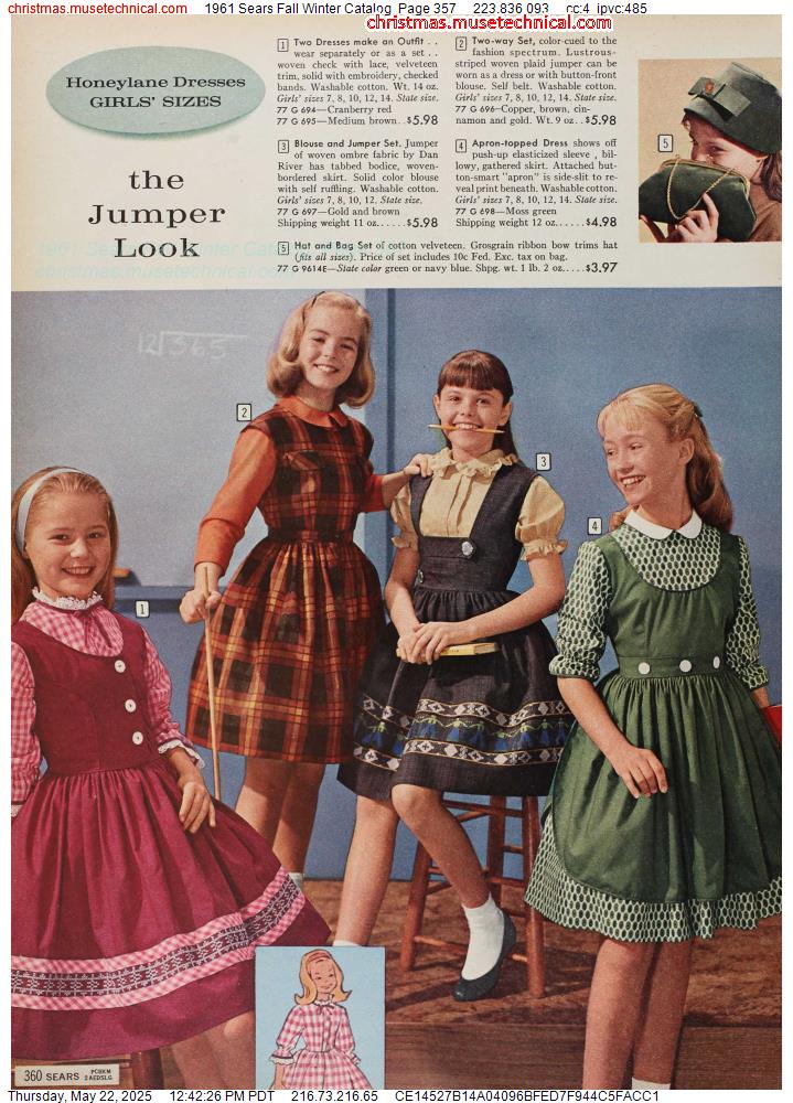 1961 Sears Fall Winter Catalog, Page 357