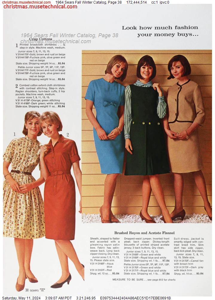1964 Sears Fall Winter Catalog, Page 38