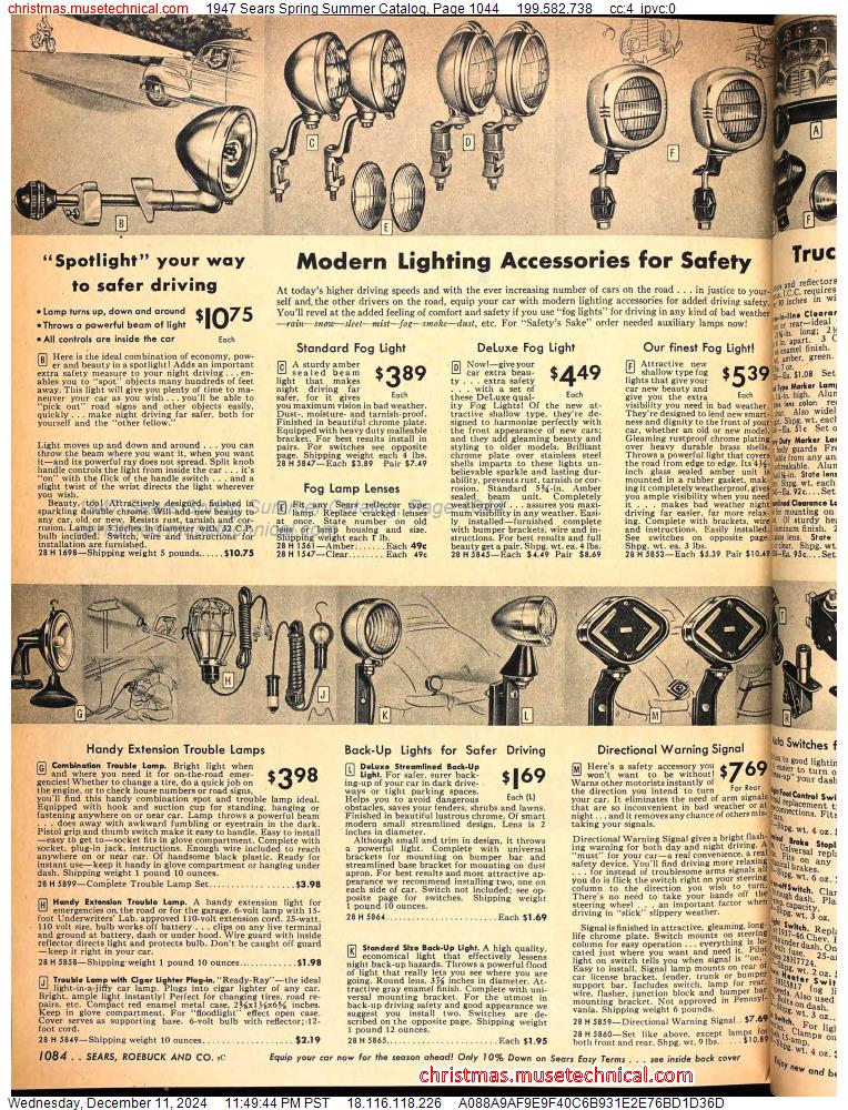 1947 Sears Spring Summer Catalog, Page 1044