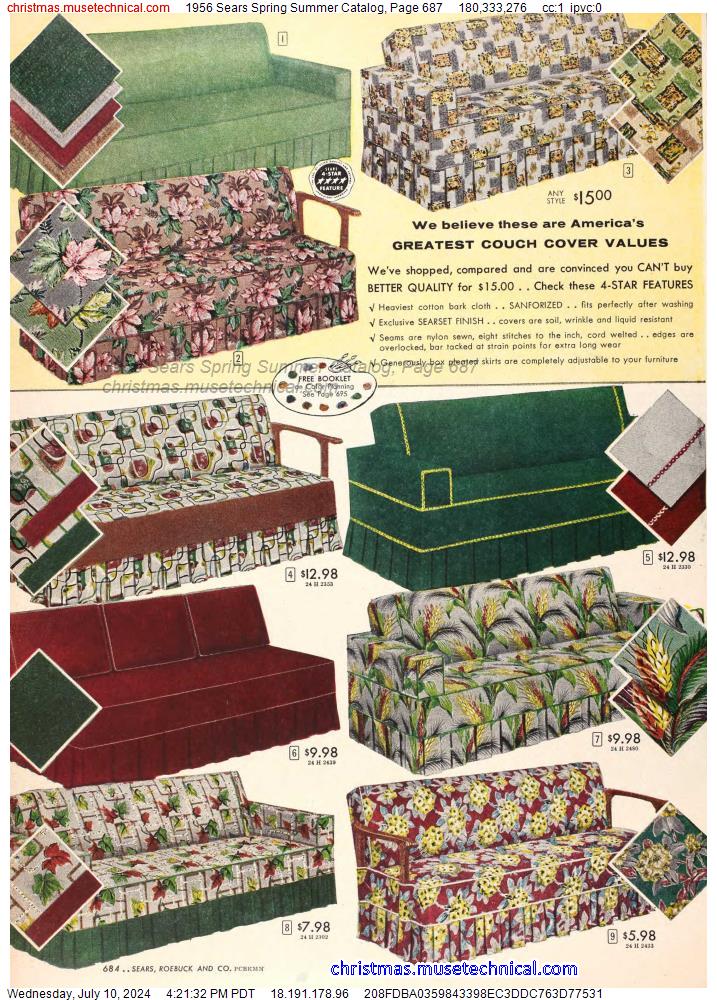 1956 Sears Spring Summer Catalog, Page 687