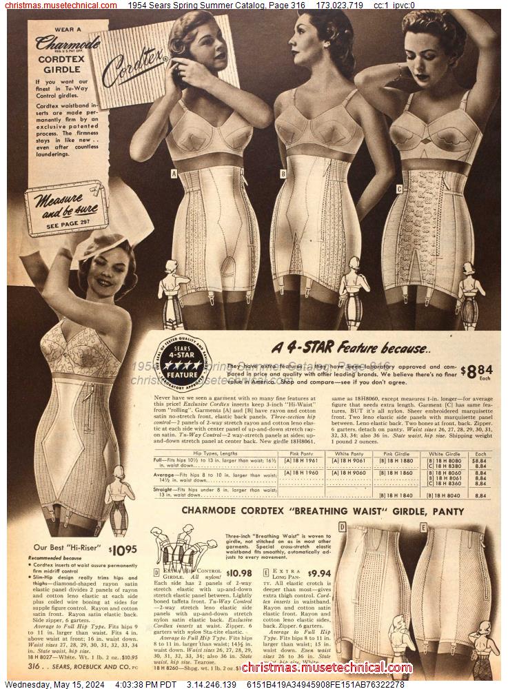 1954 Sears Spring Summer Catalog, Page 316