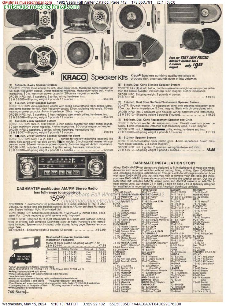 1982 Sears Fall Winter Catalog, Page 742