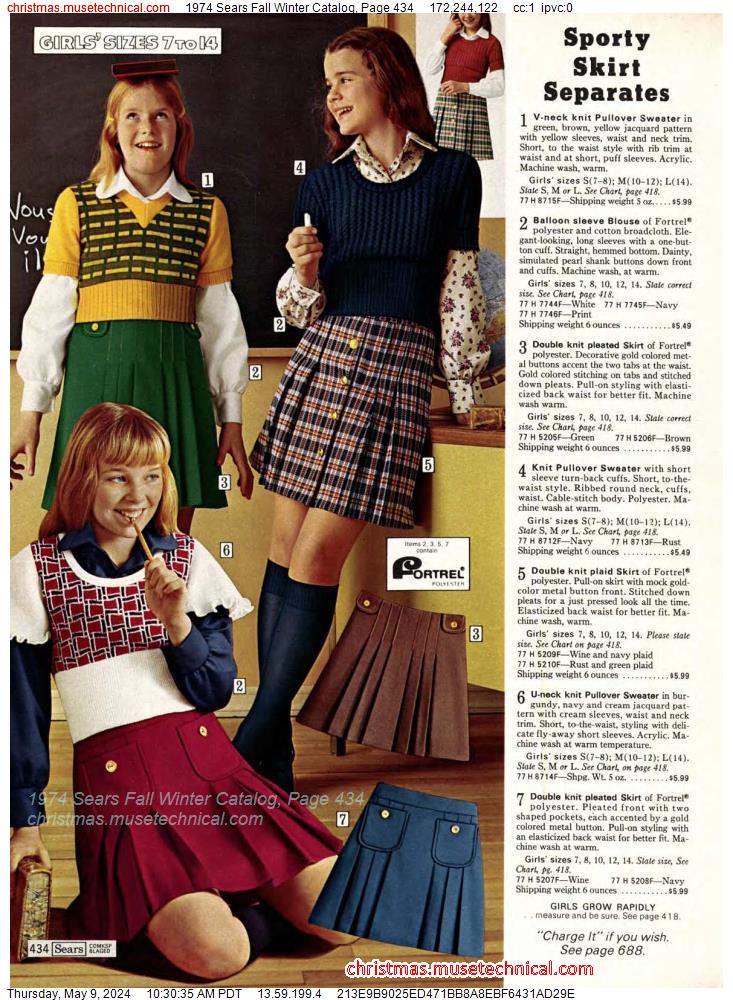 1974 Sears Fall Winter Catalog, Page 434