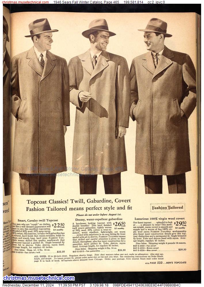 1946 Sears Fall Winter Catalog, Page 465