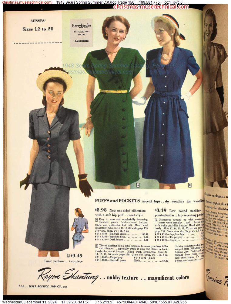 1948 Sears Spring Summer Catalog, Page 156