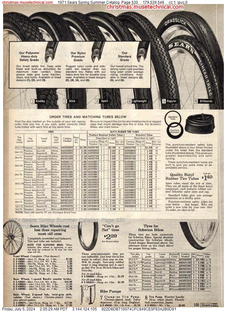 1971 Sears Spring Summer Catalog, Page 530