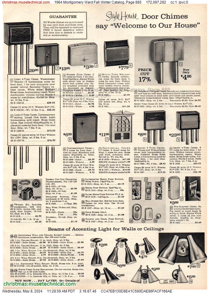 1964 Montgomery Ward Fall Winter Catalog, Page 885