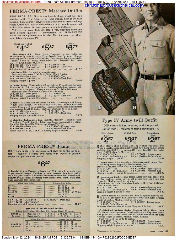 1968 Sears Spring Summer Catalog 2, Page 539