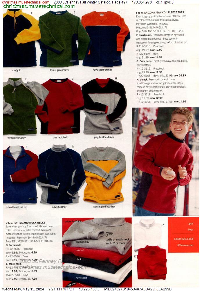 2003 JCPenney Fall Winter Catalog, Page 497