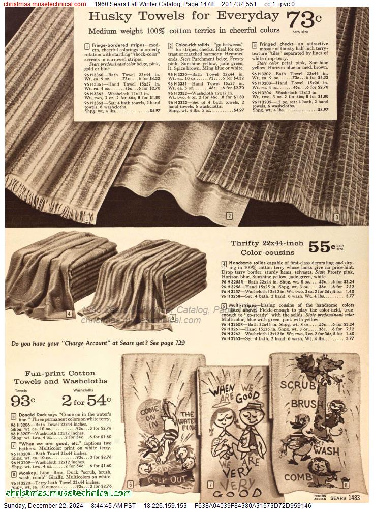 1960 Sears Fall Winter Catalog, Page 1478