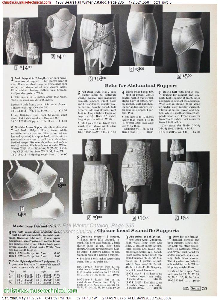 1967 Sears Fall Winter Catalog, Page 235