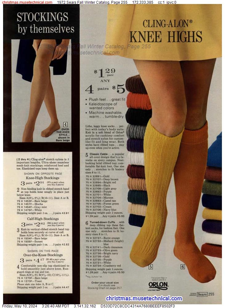 1972 Sears Fall Winter Catalog, Page 255