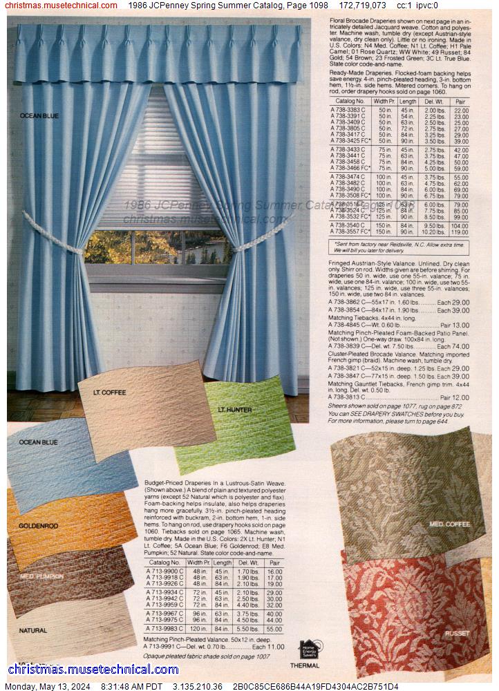 1986 JCPenney Spring Summer Catalog, Page 1098