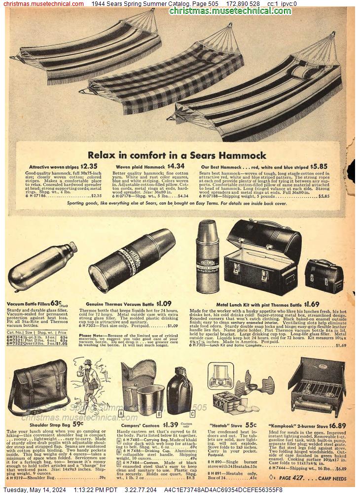 1944 Sears Spring Summer Catalog, Page 505