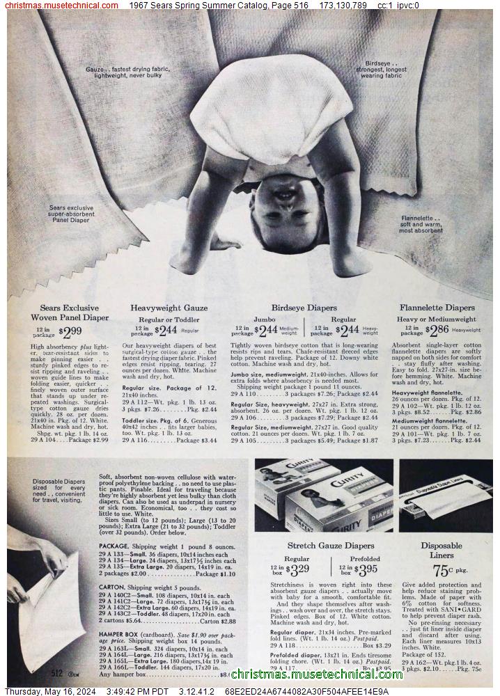 1967 Sears Spring Summer Catalog, Page 516