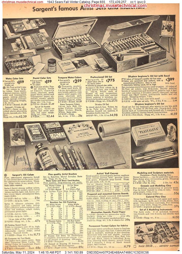 1943 Sears Fall Winter Catalog, Page 655
