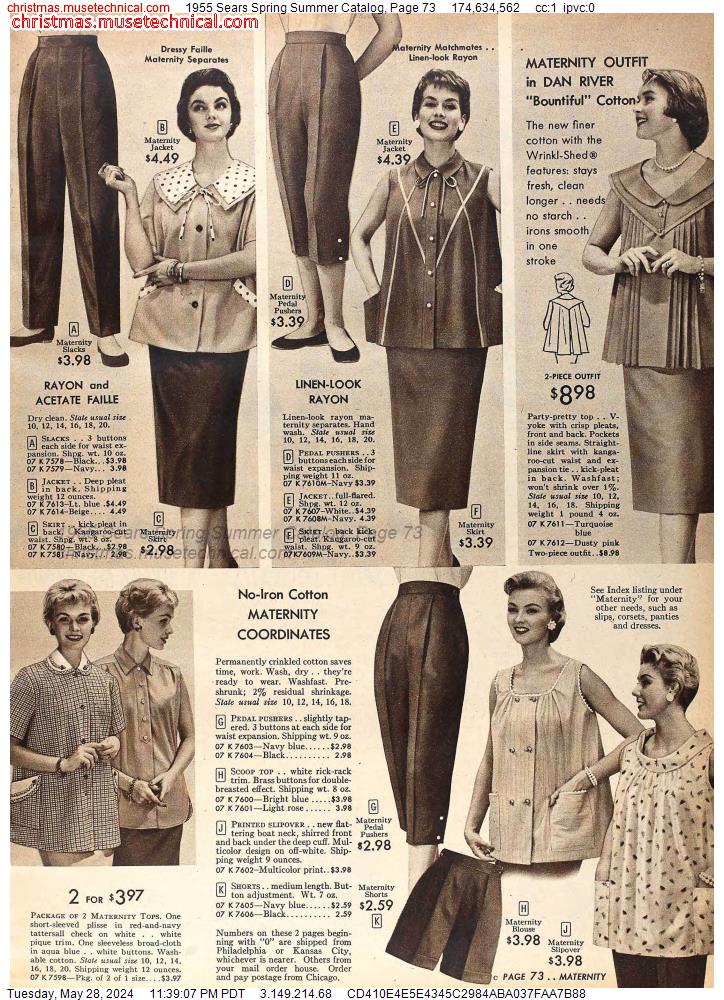 1955 Sears Spring Summer Catalog, Page 73
