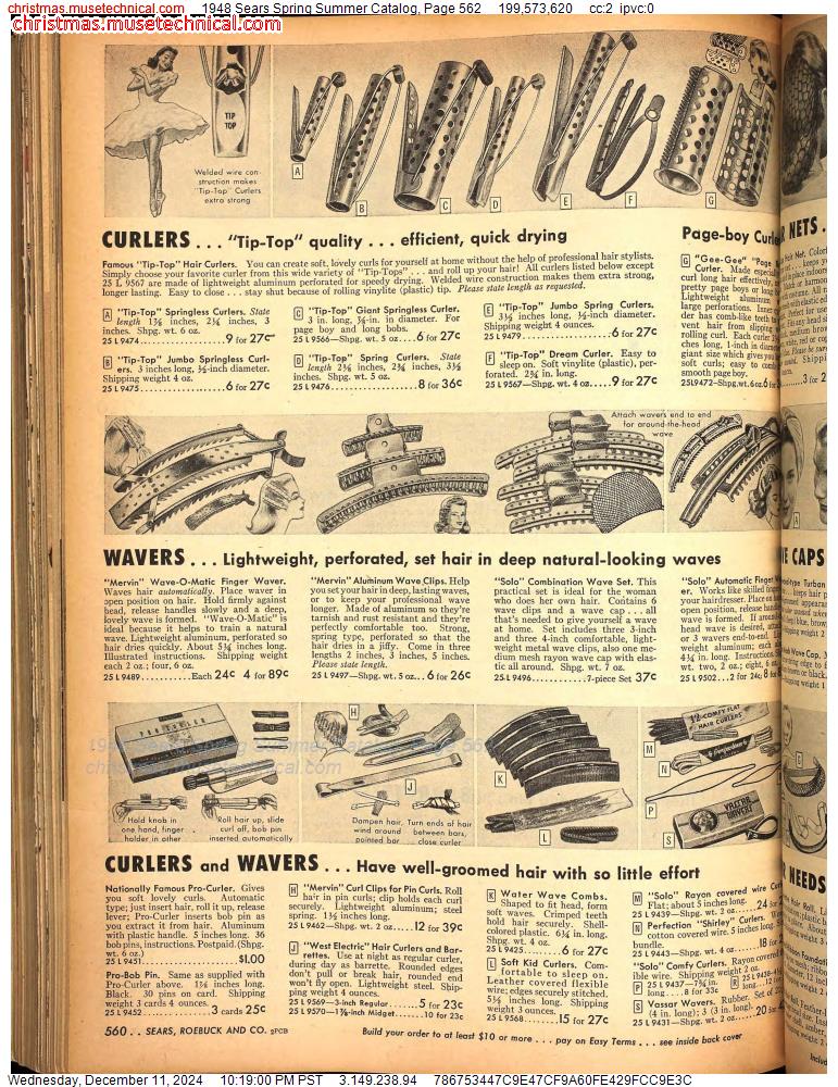 1948 Sears Spring Summer Catalog, Page 562