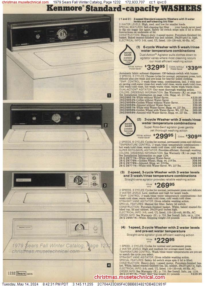 1979 Sears Fall Winter Catalog, Page 1232