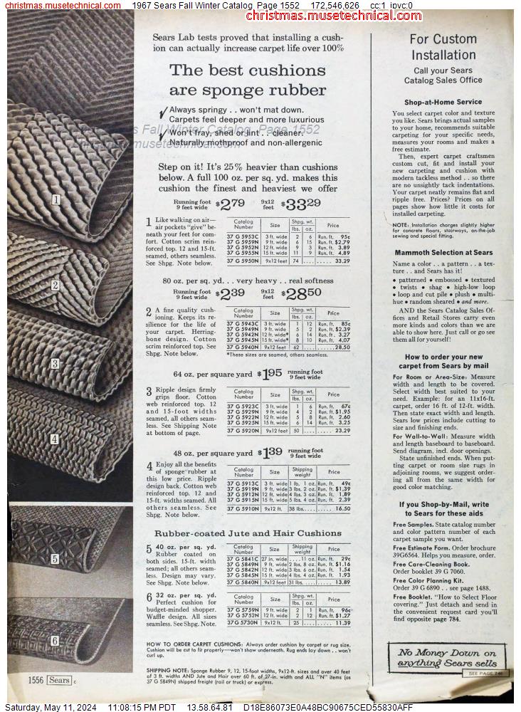 1967 Sears Fall Winter Catalog, Page 1552