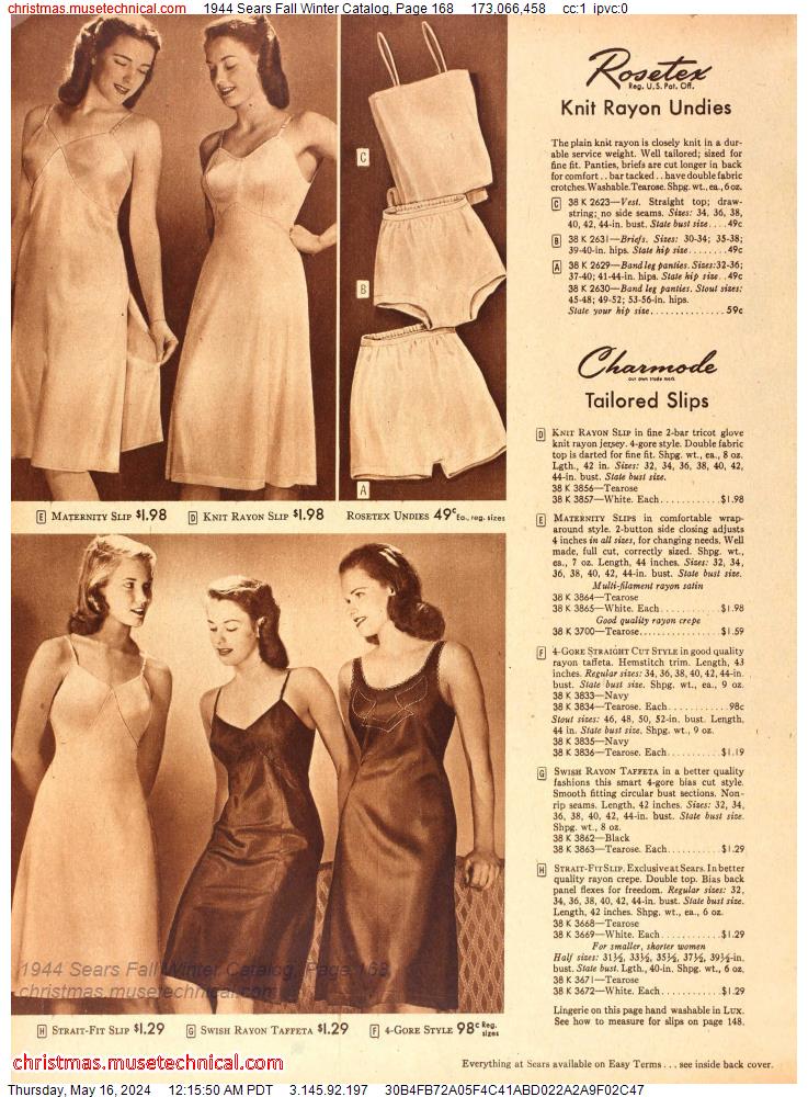 1944 Sears Fall Winter Catalog, Page 168
