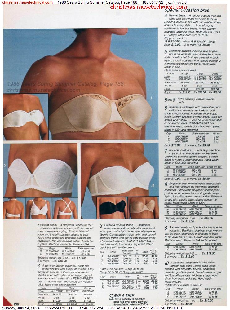 1986 Sears Spring Summer Catalog, Page 188