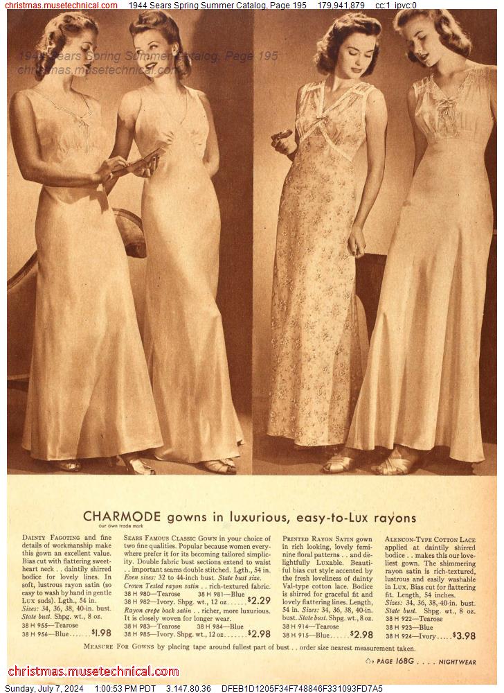 1944 Sears Spring Summer Catalog, Page 195