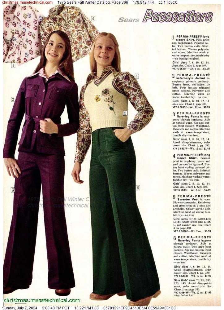 1975 Sears Fall Winter Catalog, Page 366