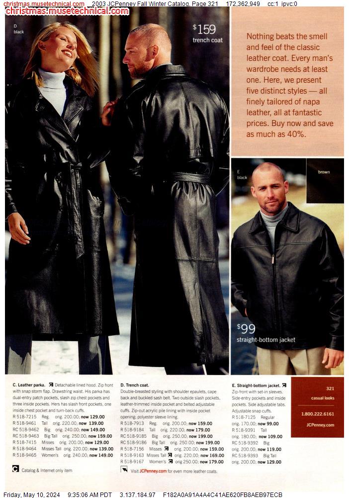 2003 JCPenney Fall Winter Catalog, Page 321