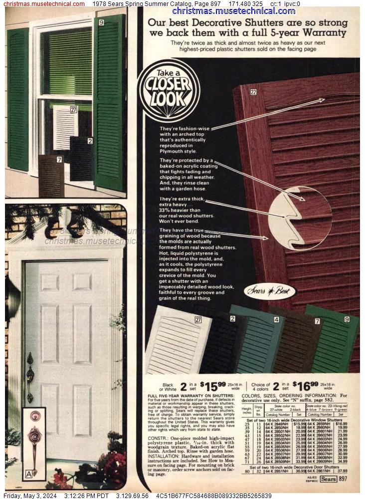 1978 Sears Spring Summer Catalog, Page 897